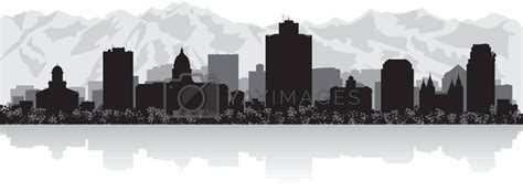 Salt Lake city skyline silhouette by yurkaimmortal Vectors ...