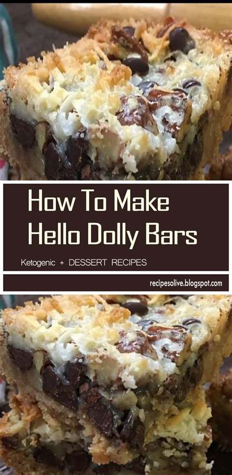 How To Make Hello Dolly Bars Fun Desserts Desserts Cookie Bar Recipes