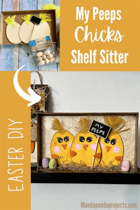 Wood Egg Chicks Shelf Sitter Manda Panda Projects