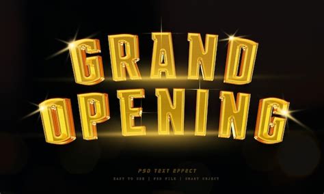 Premium Psd Grand Opening Editable Text Effect