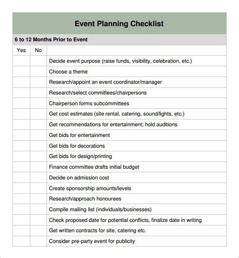 Special Event Planning Checklist Special Event Planning Event