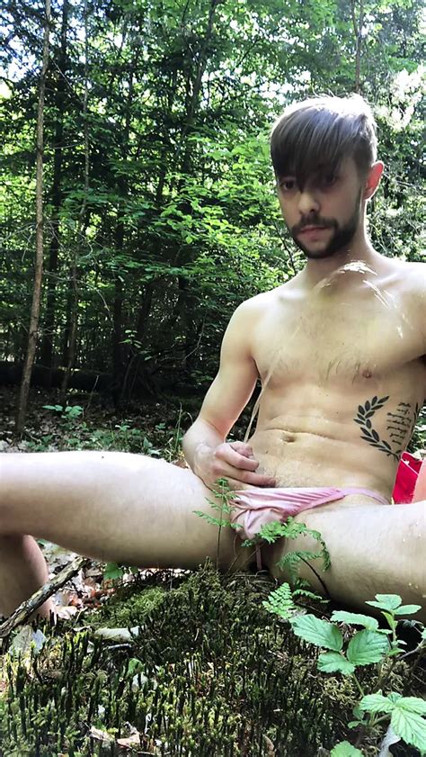 German Boy Naked Outdoor Self Piss Self Cum Jerk Off Wearing Tanga Show