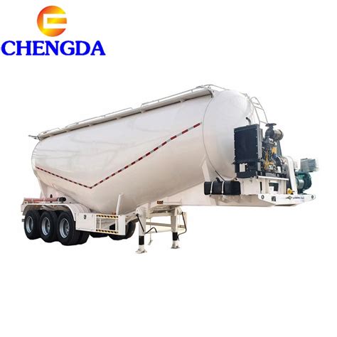 Tri Axles Wheels Cbm Banana Powder Tanker Bulk Cement Carrier