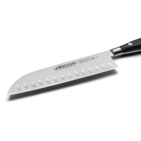 Cuchillo Santoku Acero Inoxidable Forjado Nitrum Mm Mango Negro