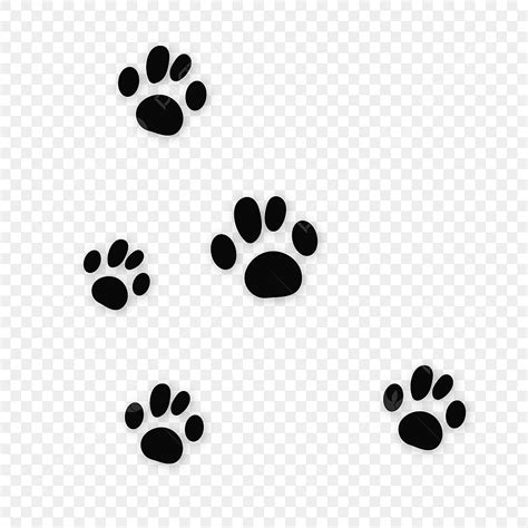 Bear Paw Print Vector Art PNG, Black Bear Paw Prints, Paw Clipart, Paw ...