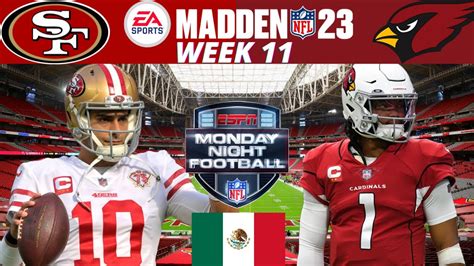 49ers Vs Cardinals Week 11 Madden 23 Simulation Highlights Youtube