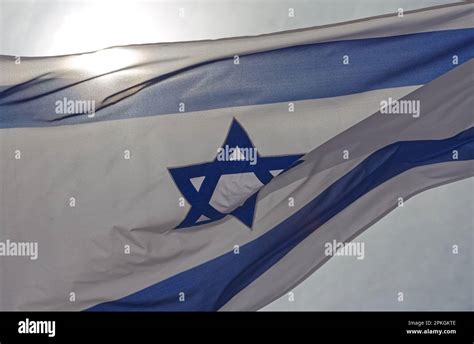 Israeli flag in Jerusalem Old City Stock Photo - Alamy