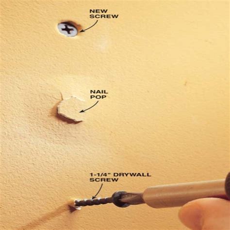 How To Fix Popped Drywall Nails And Screws Artofit