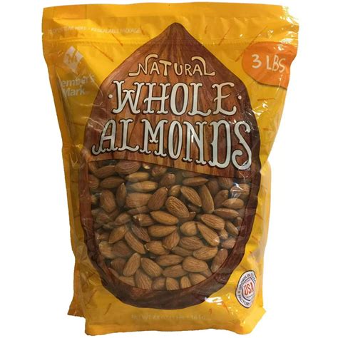 Mm Natural Whole Almonds 3 Lbs