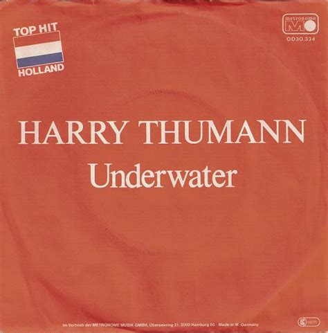 Harry Thumann Underwater 1980 Vinyl Discogs