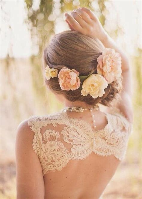 30 Elegant And Graceful Wedding Hairstyles With Flowers Hottest Haircuts