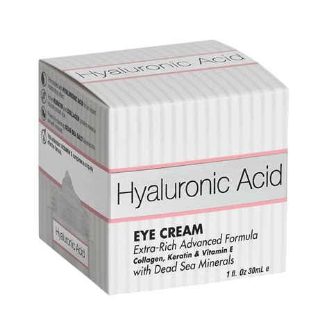 Hyaluronic Acid Eye Cream Extra Rich Advanced Formula Collagen Kerati