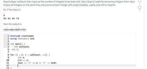 Solved Read Integer Valcount From Input As The Number Of Chegg