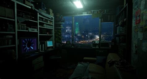 S Hacker Room Rainy Night