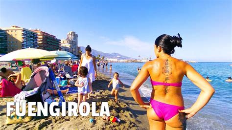 Playa De Fuengirola Spain Beach Walk 4K Costa Del Sol Malaga YouTube