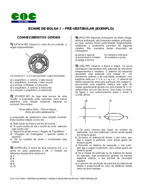 Objetivo Prova De Bolsa