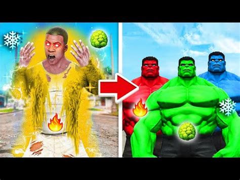 Shinchan UPGRADING Human To GOD ELEMENTAL HULK In GTA 5 YouTube