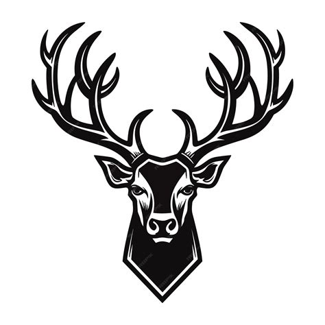 Premium Vector Deer Head Logo Vector Illustration Isolated On White