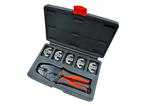 Crimping tool kit with 5 jaws