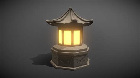 Stone Lantern Buy Royalty Free 3D Model By Zhang Shangbin