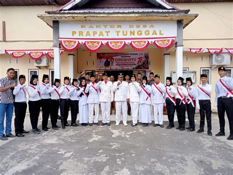 Kepala Desa Prapat Tunggal Sebagai Inspektur Upacara Pengibaran Bendera