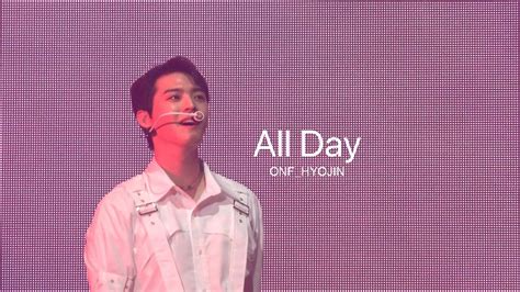 ONF HYOJIN 온앤오프 효진 직캠 All Day 230716 RBW 2023 Summer Fes YouTube