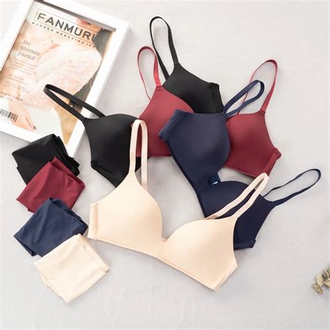 Seamless Bra Set For Women Underwear Push Up Lingerie Set Wire Free Bra
