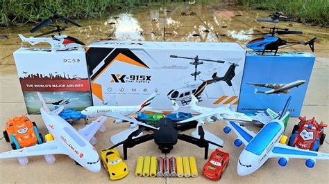 Unboxing And Testing Pesawat Terbang Rc Helikopter Pesawat Kargo Mobil