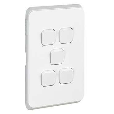 Extra Vivid White Clipsal Iconic Switch Plate Skin Gang Horizontal