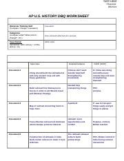 APUSH DBQ Worksheet Heimler Saron Lakew 7th Period 3 6 2021 AP U S