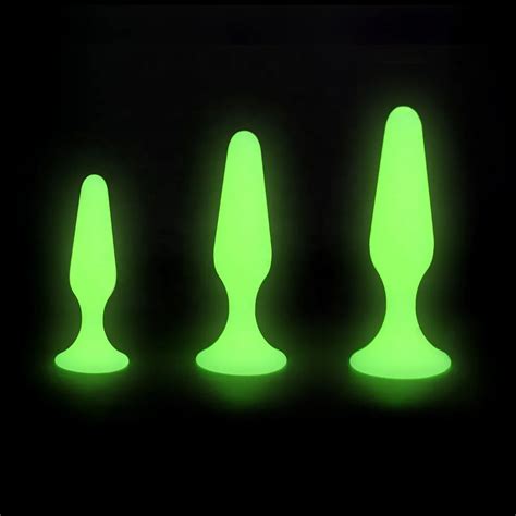 Novelties Adult Toys Glow In The Dark Sex Toys Luminous Butt Plug Set