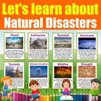 Let's learn about Natural disasters. Printable Posters with fun facts ...