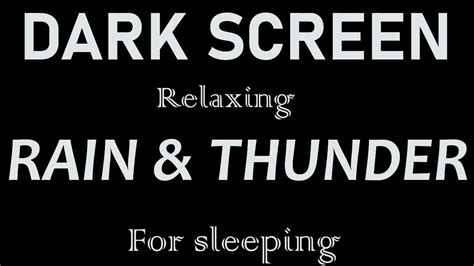 Rain And Thunder Sounds For Sleeping Black Screen 10 Hours Dark