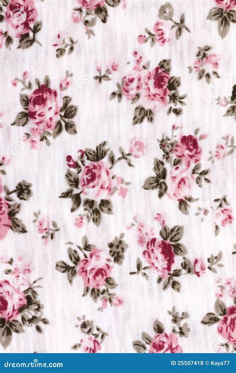 Cotton Fabric with Floral Pattern Stock Photo - Image of material, rose: 25507418