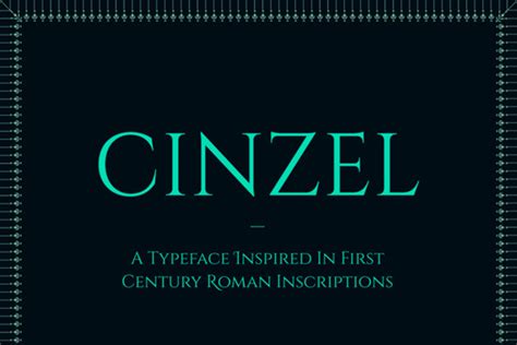 Cinzel Font Family - All Free Fonts