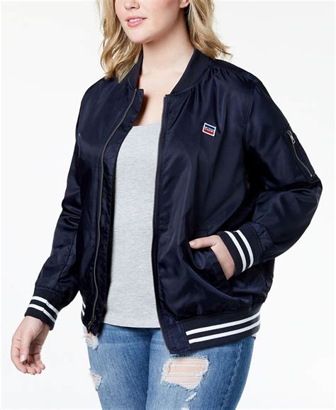 Levis Plus Size Satin Bomber Jacket Macys