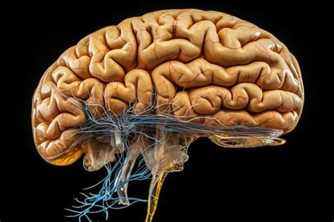 Premium Photo | A human brain with the brain labeled with the brain