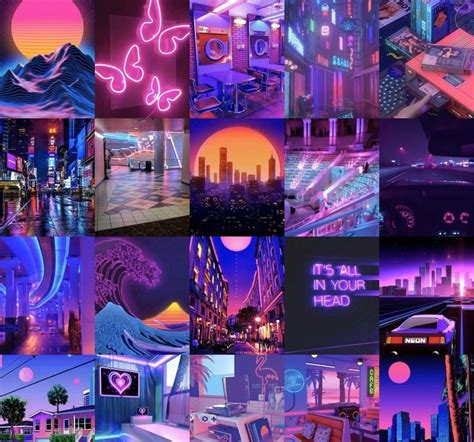 Purple Aesthetic Discover Vaporwave Wall Collage Kit 5085125165