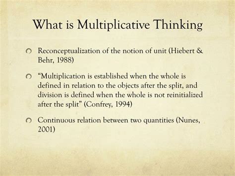 Ppt Indicators Of Multiplicative Reasoning Thinking Powerpoint