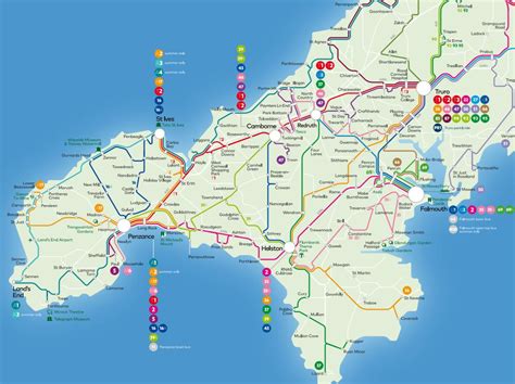 Cornwall Bus Routes Map