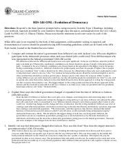 Evolution Of Democracy Worksheet Kylie Vasquez Docx Name Kylie