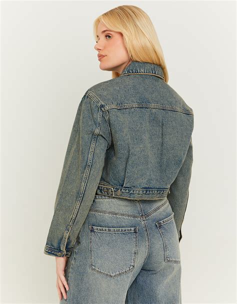 Blue Cropped Denim Jacket TALLY WEiJL Germany