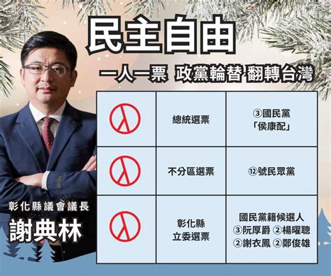 「挺郭派」謝典林表態！總統改挺侯康配 不分區投民眾黨 彰化縣 自由時報電子報