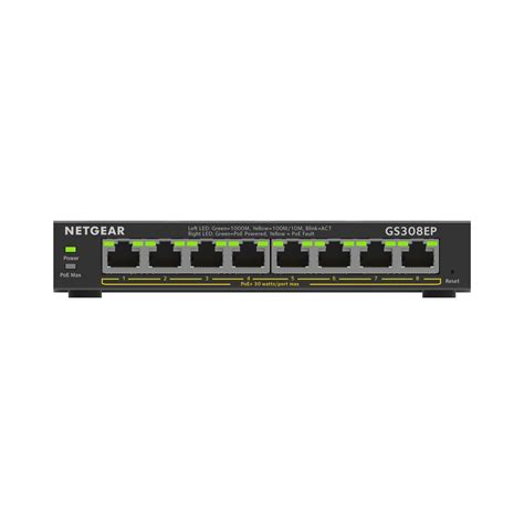 NETGEAR GS308EP 8 Port PoE Gigabit Ethernet Plus Switch 62W The