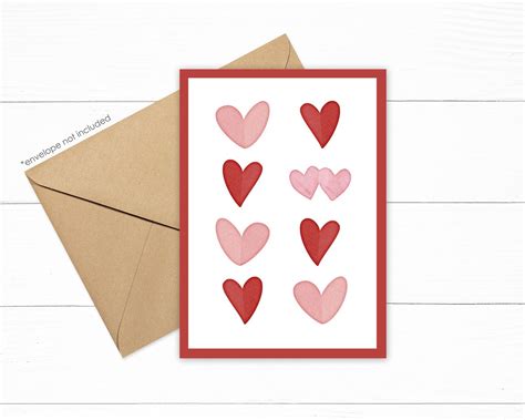 Hearts Printable Card 5x7 Lauras Crafty Life