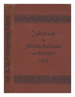 VERBAND DER VEREINE F R J DISCHE GESCH Jahrbuch Fur Judische Geschichte