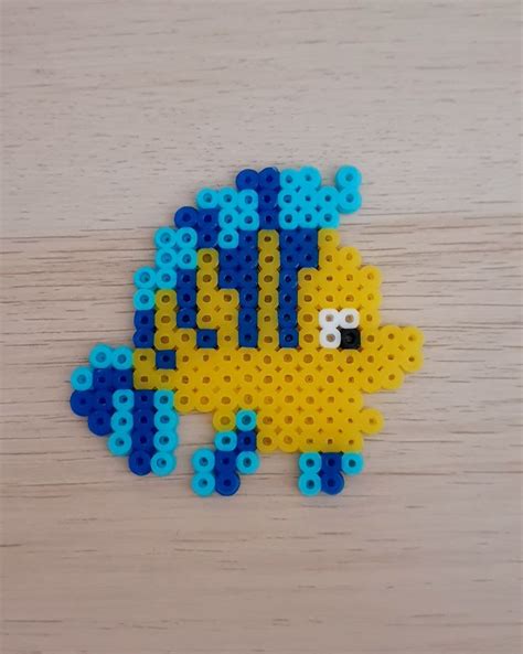 Flounder From The Little Mermaid Plantillas Hama Beads Manualidades Hama Beads De Disney