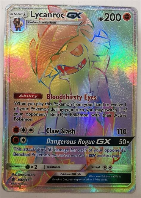 Lycanroc Gx Rainbow Secret Rare Pokemon Köp På Tradera 524032958