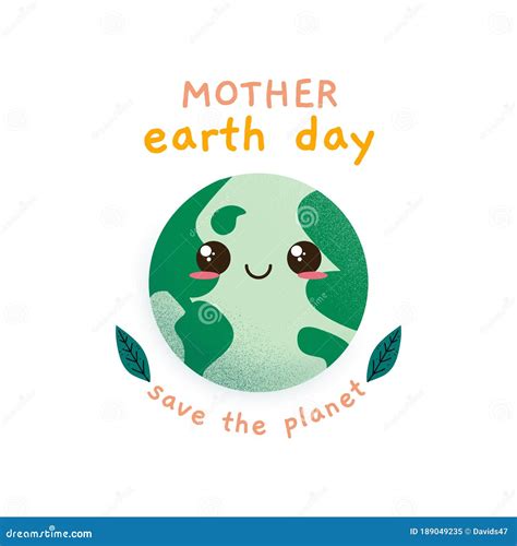 Happy Mother Earth Day Card Stock Vector Illustration Of Vector