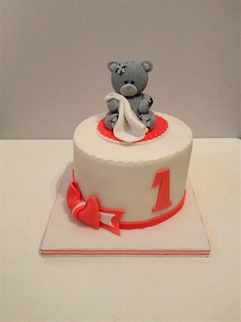 Tatty Teddy First Birthday Cake Decorated Cake By CakesDecor